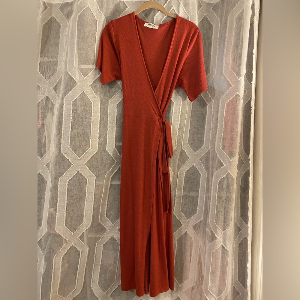 Brand Double Zero Size L Raspberry Wrap Dress. Te… - image 1